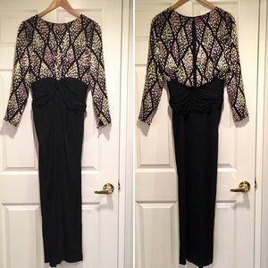 💥 Vintage glam evening gown prom dress